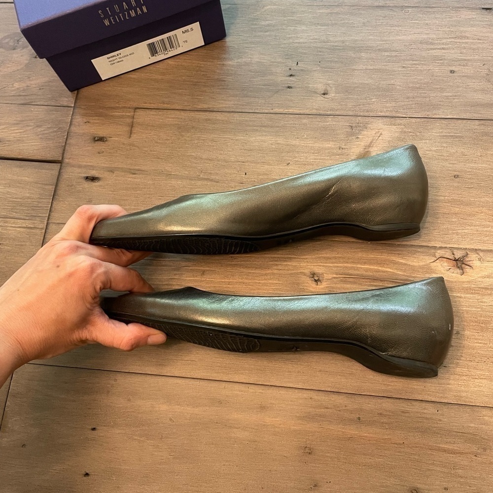 Stuart Weitzman Shirley Pointed Flats Night Glow - image 6